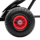 Aosom - pedal go Kart avec siège réglable, roues en caoutchouc et amortissement - rouge-Couleur : Rouge, Noir 