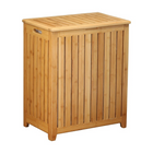 Ocean Star – Panier à linge en bambou style spa, BRH1248-Poignées sur les deux côtés pour un transport facile