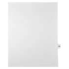 Markmaker - Intercalaires imprimes Legal, Blanc, 1/15th coupe, format lettre, sans trous, 25 tabs/PQT, 5 PQT/Boite, Numero 176-Intercalaires imprimes Legal