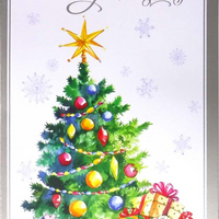 Mill Brook Studio - Cartes de souhaits Noël / Enveloppes - 5-3/8 po x 7-3/4 po - Arbre décoré et Cadeaux - Paquet de 18-Cartes de souhaits qualité boutique