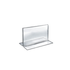 Azar Displays – Porte-affiche horizontal recto verso en acrylique sur pied, 5 x 7 po, transparent, 10/paquet (152723)-Ce porte-affiche sur pied est idéal pour les présentoirs sur tables de restaurants et pour les comptoirs d’accueil dans les hôtels