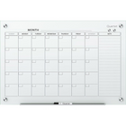 Quartet Infinity Magnetic Glass Dry-Erase Calendar Board, 48" x 36" (20106)-Tempered glass, magnetic calendar board will not stain or ghost