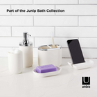 Umbra JUNIP - Pompe à savon liquide et gel hydroalcoolique 295ml, Chrome Blanc-Pompe à savon