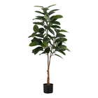 Monarch Specialties - Plante Artificielle - 52 po H - Arbre À Caoutchouc - Mis En Pot - Touche Réelle - Feuilles Vertes - Pot Noir-Ajoutez une touche vivifiante de verdure à n'importe quel étage de votre maison ou bureau avec cet arbre en caoutchouc artificiel de 52 po de haut dans un pot noir de 5 po