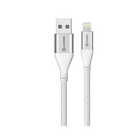 ALOGIC - Câble USB-A vers Lightning Super Ultra 1,5 m, argent-Ultra-résistant - Le câble USB-A vers Lightning Alogic Super Ultra est fabriqué à partir de fils et de matériaux de haute qualité et de calibre élevé pour garantir une résistance, des performances et une puissance optimales. Il offre une connectivité et une efficacité optimales pour connecter vos appareils compatibles Lightning à n'importe quel chargeur USB.