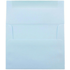 JAM Paper Enveloppes Brite Hue A2 en papier recyclé, bleu layette, 250/paquet-Intérieur vierge pour écrire un message personnalisé