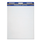 Pacon The Present-It Easel Pad, Self-Adhesive, White, 1" Ruled 25" x 30", 25 Sheets-30"H x 25"L