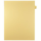 Markmaker - Intercalaires imprimes Legal, Chamois, 1/25th coupe, format lettre, sans trous, 25 tabs/PQT, 5 PQT/Boite, Numero 154-Intercalaires imprimes Legal