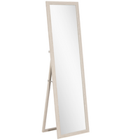HOMCOM - Miroir rectangulaire corps entier - 21 po l x 64 po H - blanc-Grande taille de 64 po x 21 po (162,5 x 53,3 cm) offrant une vue complète de la tête aux pieds pour les tenues 