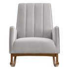 Modway - Sway Performance Velvet Fauteuil berçant - Gris clair-Rembourrage en mousse dense