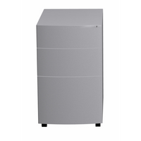 HDL Innovations - Boîte à piédestal mobile en métal/tiroir classeur - Titane-3 tiroirs dont 2 utilités et 1 classeur