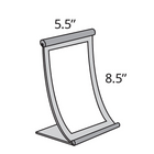Azar Displays 8.5" x 5.5" Curved Counter Metal Sign Holder (300881)-Used to display graphics