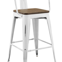 Modway - Promenade Tabouret de bar - Blanc-Tabouret de bar style café et bistro