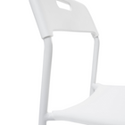 CB Office Tactic Multi-Purpose Armless Stacking Chairs - White - 4 Pack-General Dimension: 16.2" x 19.3" x 30.3"