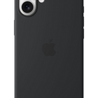 Apple iPhone 16 Plus Silicone Case with MagSafe - Black-Made with a 55 percent recycled silicone material, the case has a silky, soft-touch finish on the exterior that feels great in your hand. And on the inside, there’s a soft microfibre lining for even more protection