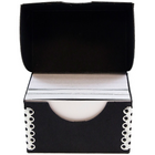 JAM Paper Kraft Ecoboard Business Card Box, Black Recycled Kraft with Metal Edge, 5 Pack (9064 202g)-Box type: Open lid