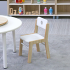 Beleduc Furniture - Illiana Classroom Wooden Chair (Small) - White and Natural Wood - Set Of 2 -For schools, daycares, playrooms or homes.