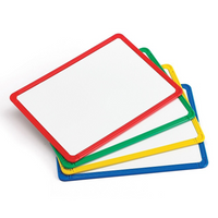 Learning Advantage Plastic Framed Metal Whiteboards, 4 Pack-Dry erase Board with metal backing allows magnets to adhere securely, but remove easily