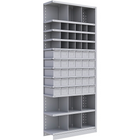 Metalware – Étagère enclenchable RK919, 12 tablettes, 36 x 12 x 88 (po), gris pâle-Système de tablettes ajustables offrant un espace de rangement solide, mais économique qui convient à vos besoins