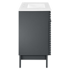 Modway - Render 36" Vanette de salle de bain - Gris blanc-Tiroirs à extension complète