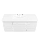 Modway - Render Fixation murale de 48" Vanette de salle de bain - Blanc blanc-Matchs non inclus