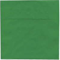 JAM Paper 8.5 x 8.5 Square Envelopes, Brite Hue Christmas Green, 50 Pack (2792295I)-Christmas green brite hue square envelope