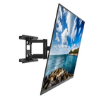 Kanto - Support TV à goujon en métal à mouvement complet avec boulons à bascule robustes pour téléviseurs de 34 à 65 po - Noir-Nivellement horizontal réglable