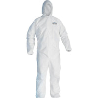 Kimberly-Clark Professional, Kleenguard A20 Coveralls, Large, White, Sms - 12 Pack-Colour: White