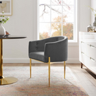 Modway - Savour Touffe Performance Velvet Chaise d’accent - Gris-Velours de performance résistant aux taches
