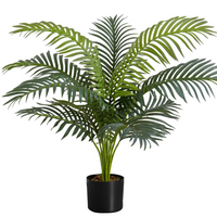 Monarch Specialties - Plante Artificielle - 34 po H - Palmier - Mis En Pot - Touche Réelle - Feuilles Vertes - Pot Noir-Ajoutez une explosion tropicale de verdure à votre maison ou de votre bureau avec cet arbre palmier artificiel de 34 po de haut qui est installé dans un pot noir de 5 po