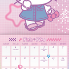 DateWorks - 2026 Calendrier Mural 16 Mois - 12 po x 12 po - Hello Kitty - Bilingue -Divertissement