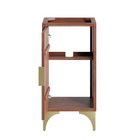 Modway - Daylight 18" Armoire à coiffeuse de salle de bain - Noyer-Rangement spacieux