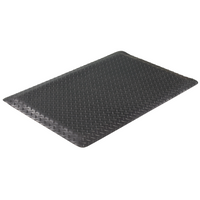 Edgewood Matting Foam Fusion Tapis anti-fatiguet, 2pi x 3pi, Noir-Tapis anti-fatigue intérieur, zone sèche