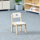 Beleduc Furniture - Illiana Classroom Wooden Chair (Small) - White and Natural Wood - Set Of 2 -Durable plywood frames and ABS construction built to handle daily wear and tear