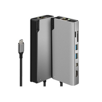ALOGIC - Station d'accueil USB-C Plus avec alimentation - Série Ultra-Le Dock PLUS prend en charge soit un seul moniteur avec une résolution jusqu'à 4K lorsque l'un des ports HDMI est utilisé, soit il peut également prendre en charge deux moniteurs avec une résolution FULL HD jusqu'à 1080p simultanément lorsque les sorties HDMI et Mini DisplayPort sont utilisées ensemble.