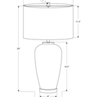 Monarch Specialties - Luminaire - 29 po H Lampe De Table - Céramique Bleue - Abat-Jour Ivoire / Crème - Contemporain - Moderne-Fabriquée à partir de matériaux de haute qualité, cette lampe de table est assortie d'une garantie limitée de 2 ans contre tout défaut, assurant un style et une fonctionnalité durables qui illumineront votre intérieur pendant des années