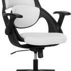 Sharper Image - Fauteuil de bureau ergonomique C2 Axis - Blanc/Noir-Baquet de siège pivotant avec système d’équilibrage intelligent qui se synchronise indépendamment avec chaque mouvement