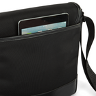 The Rolling Stones Flashpoint Collection Textured Polyester Crossbody Bag - Black-Double main compartment with 2 slit pockets to store your notebook and an iPad or iPad mini