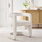 Modway - Winslow Tonneau Performance Velvet Chaise à manger - Alabaste-Rembourrage en mousse dense