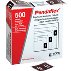 Pendaflex Numeric End Tab Brown Filing Labels - 9 - 500 Pack-Size: 1-1/4"W x 15/16" H