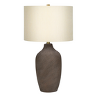 Monarch Specialties - Luminaire - 27 po H Lampe De Table - Céramique Gris - Abat-Jour Beige - Contemporain-Conçue en forme de vase, cette lampe de table en céramique grise texturée, surmontée d'un abat-jour tambour en lin beige et finie par un fleuron doré, apportera un style tendance et sophistiqué à tout salon, chambre à coucher ou bureau contemporain