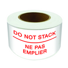 SPC - Étiquette 'Ne pas empiler' - 3po x5po - Rouge/Blanc - 500/rouleau-500/rouleau