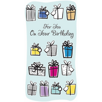 Rosedale – Cartes de souhaits et enveloppes, porte-billet, For Your Birthday, 3 3/4 x 7 1/4 po, 12/paquet (15801)-Imprimé sur papier cartonné non couché de haute qualité