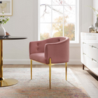 Modway - Savour Touffe Performance Velvet Chaise d’accent - Rose poussiéreuse-Velours de performance résistant aux taches