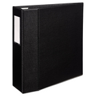 Avery Heavy Duty Binder, 4" Sized One Touch Locking D Rings, Black, (79994)-PVC Free polypropylene, linen pattern