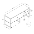 Monarch Specialties - Credence De Bureau - 72 po L - Travail - Travail - Portes De Stockage - Qualité Commerciale - Stratifié Gris-Fabriqué selon les normes de sécurité ANSI / BIFMA pour une durabilité et une fiabilité dans un environnement commercial
