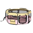PawHut - Hexagon Fabric Portable & Foldable Pet Playpen-Un cadre interne en acier robuste recouvert de tissu Oxford 600D