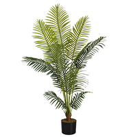 Monarch Specialties - Plante Artificielle - 57 po H - Palmier - Mis En Pot - Touche Réelle - Feuilles Vertes - Pot Noir-Ajoutez une explosion tropicale de verdure à tous les étages de votre maison ou de votre bureau avec cet arbre de palmier artificiel de 57 po de haut dans un pot noir de 5 po