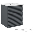 Modway - Render Fixation murale de 18" Vanette de salle de bain - Gris blanc-Conception murale
