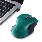 Souris USB-C Blue LED sans fil de Verbatim - Sarcelle-Bouton dpi à sélection facile - 800, 1300 et 1600 dpi